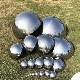 200mm 250mm Stainless Steel Hemisphere , Round Steel Balls Garden Decoration