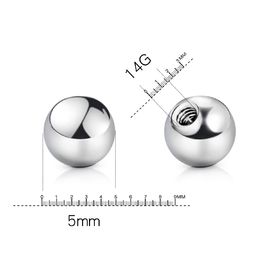 316L Surgical Drilled Stainless Steel Balls , Steel Ball With Through Hole 3MM 4MM 5MM