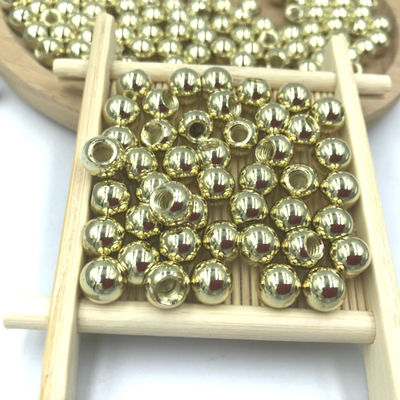 8mm Brass Color Plated Threaded M4 Drilling Steel Ball With Hole