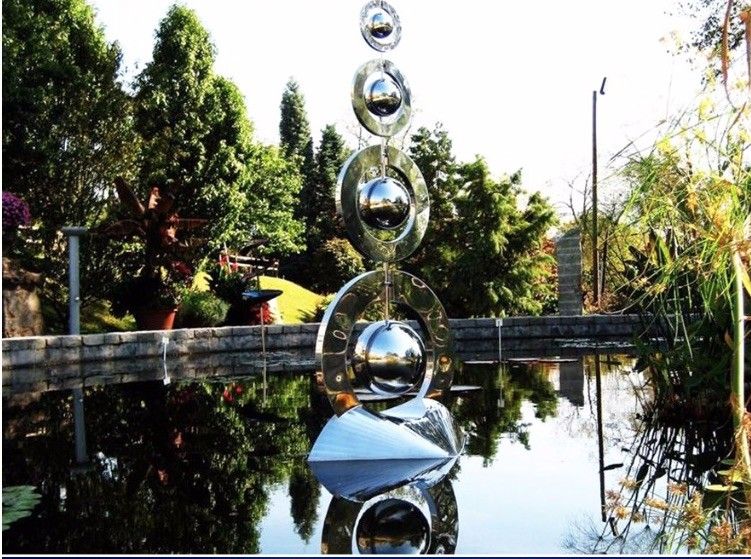 300 Grade Stainless Steel Sphere Hollow , Hollow Steel Sphere Water Fountain Mirror Polished