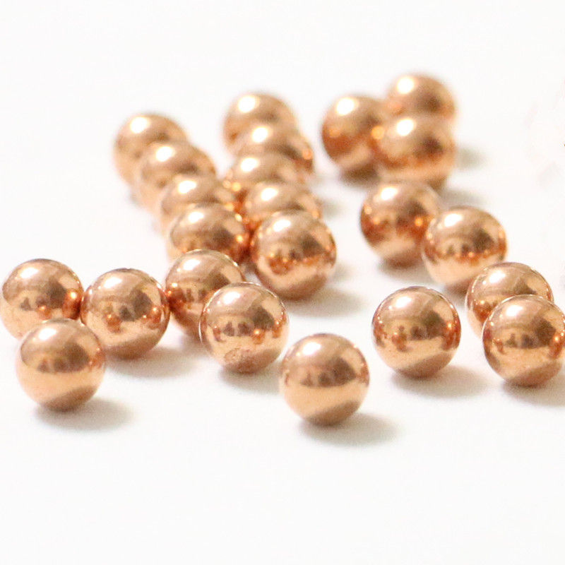 5MM 6.35MM G200 Precision Solid Copper Ball Bearings , Water Meter Brass Balls