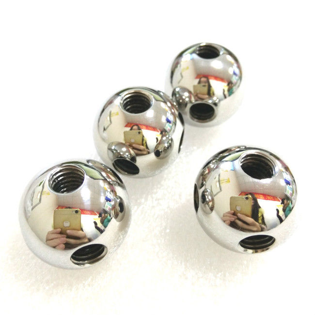 Custom Metal Sphere 30mm Mirror Surface Steel Balls Multi Tapped With 3 Threaded Holes Th Hole M2 M3 M5 M6
