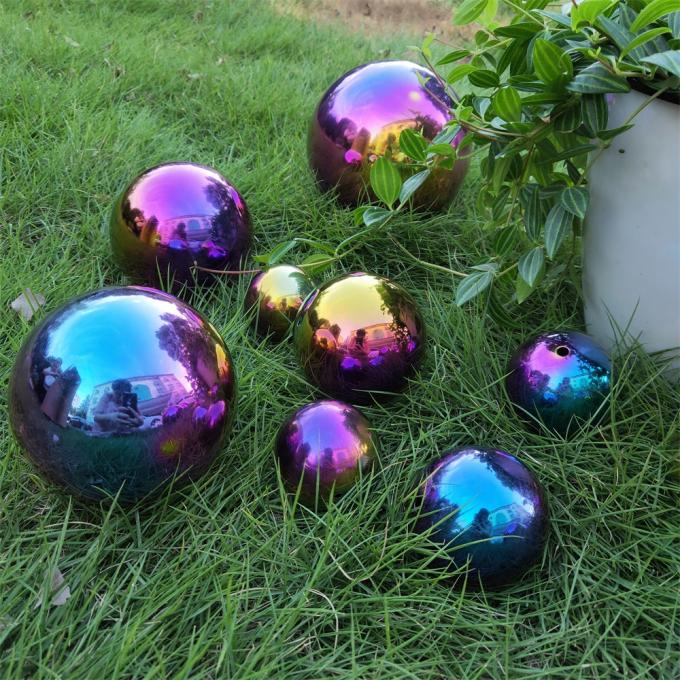 Stainless Garden Sphere Hollow Steel Ball Decoration 2mm 3mm Thickness