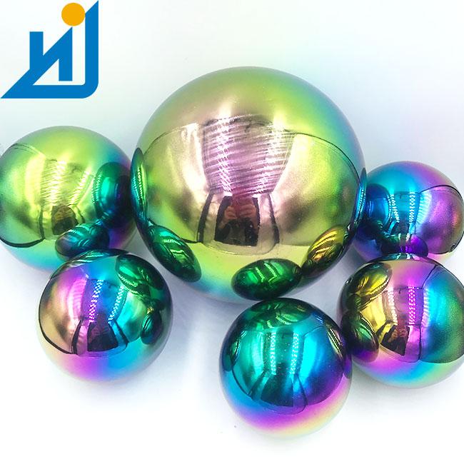 Garden Decorative Large Stainless Steel Metal Gazing Ball Rainbow