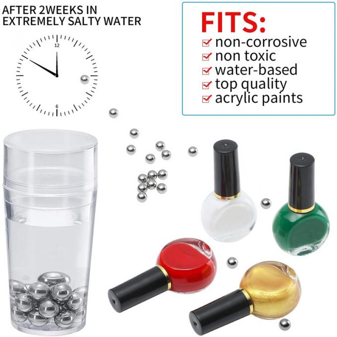 Paint Nail Polish Steel Balls Mixing Agitator Solid Metal Balls 1/4" 3/16"