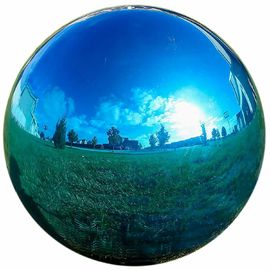 Gazing Mirror Hollow Steel Sphere , SS Hollow Ball 10" 250MM Rainbow Blue