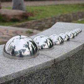 200mm 250mm Stainless Steel Hemisphere , Round Steel Balls Garden Decoration