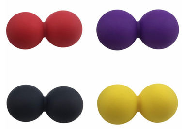 Double Ball Fitness Yoga Massage Ball Muscle Therapy Peanut Silicone Printed Logo