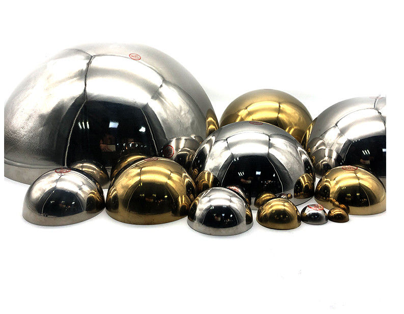 316 Grade Hollow Half Sphere Golden Plating 150mm 180mm High Temperature Resistance