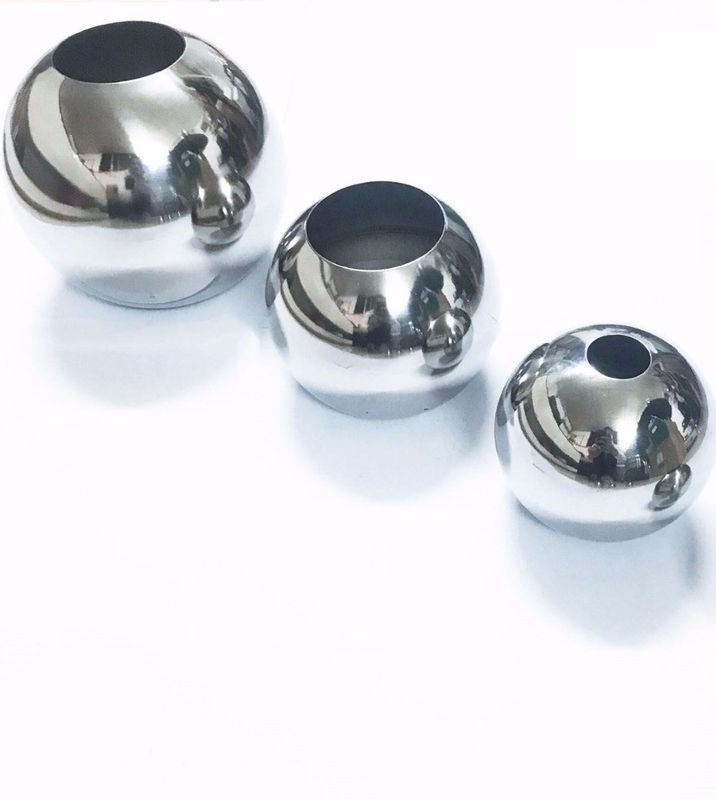 50MM * 25.5 MM Metal Ball With Hole , SS304 Stainless Steel Hollow Ball With Hole