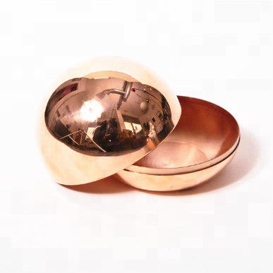 Custom Copper Hollow Half Sphere 20-500mm Metal Hemisphere Ball For Decorative