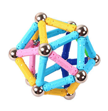 Simple Creative Magnetic Sticks With Steel Ball Magnetic Blocks Magnetic Bar Toys