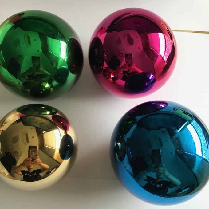 30CM/12 Inch Red Gazing Hollow Metal Balls Globe Mirror , Stainless Steel Sphere